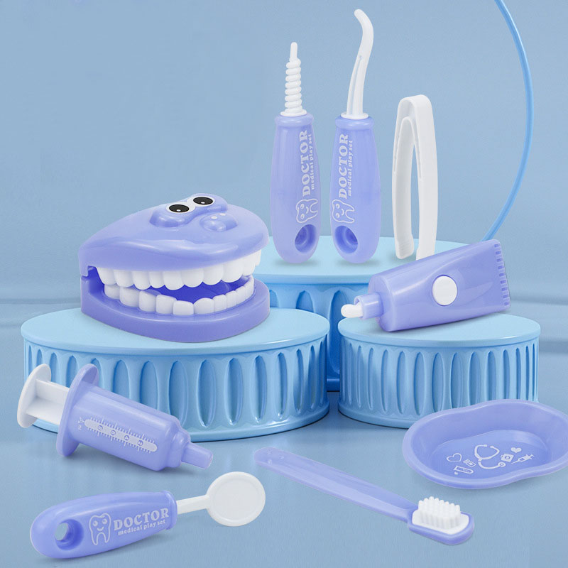 Kit De Dentiste 8 Pièces – Brosse, Dents Modèles, Outils – Jeu De Rôle Pour Apprendre Le Brossage – Dès 3 Ans