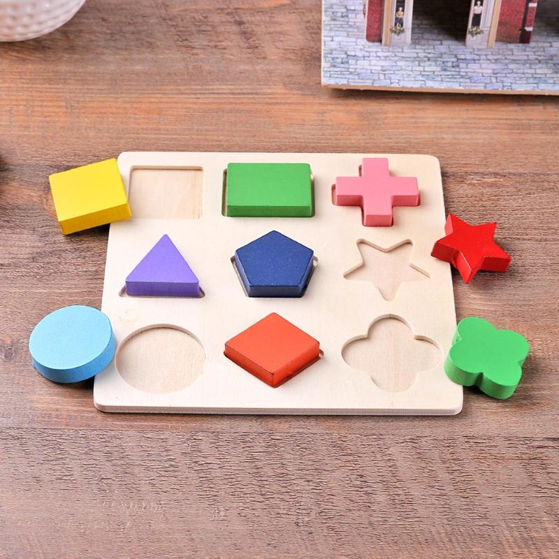 Puzzle formes géométriques Montessori en bois