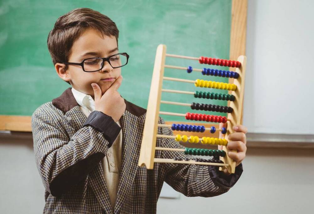 Boulier Règle à Calcul en Bois Boulier Enfant Montessori Abacus