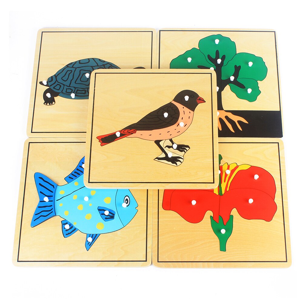 Puzzle bois encastrable nature et animaux - Boutique inspirée de la  pédagogie Montessori