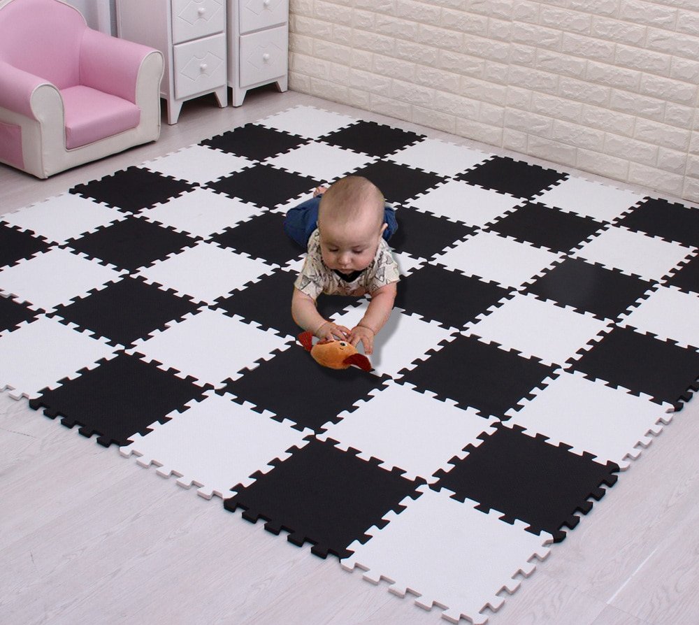 Lot carré de tapis mousse bébé