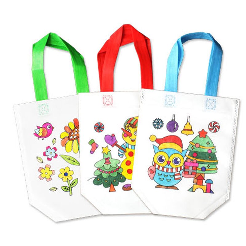 5 sacs à colorier pour enfants avec feutres pour tissu - Boutique inspirée  de la pédagogie Montessori