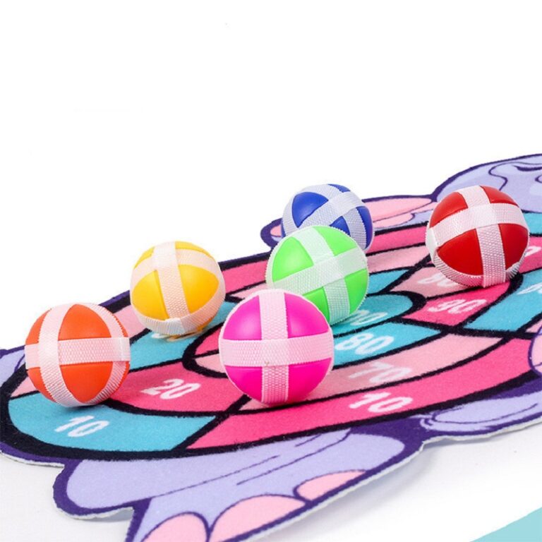 Jeux Flechette Enfant Jeu De Fléchettes Pour Enfants - 66 Cm Avec Balles Collantes - Double Face Animaux Et Chiffres - Sûr Et Pliable - Pour Intérieur/Extérieur Jeu Famille Anniversaire
