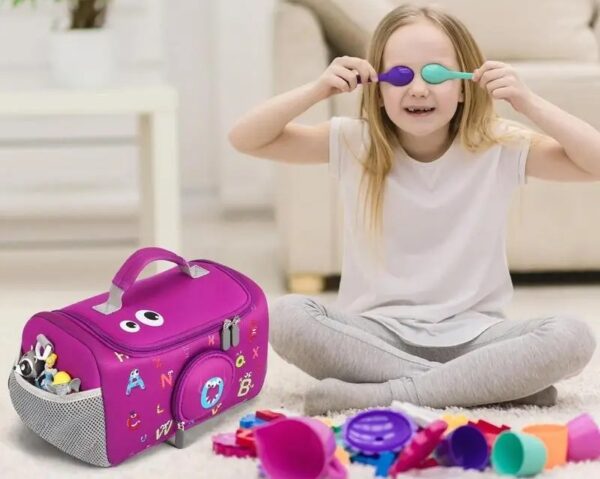 sac transport multipoches Toniebox et tonies violet